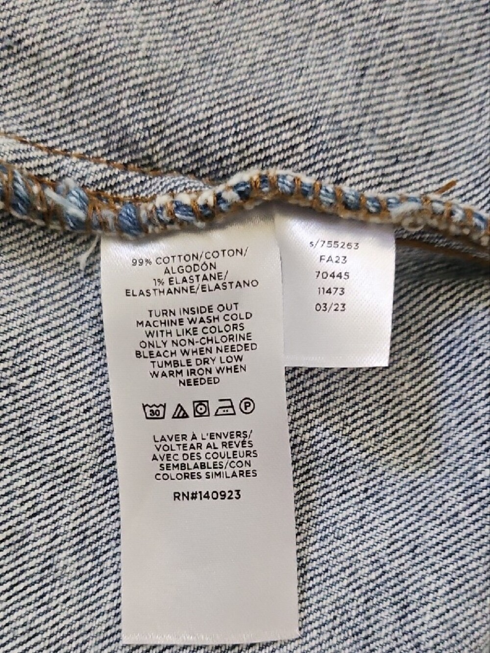 LOFT 6 -Button, Cropped Denim Jacket Size M - Picture 9 of 9